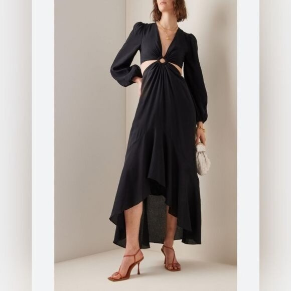 Blush Cutout Maxi Black Dress size Medium - Picture 14 of 14